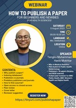 Webinar - How to publish a paper for beginners and newbies (for health sciences)