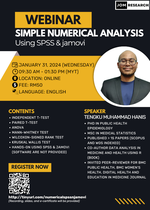 Webinar - Simple numerical analysis using SPSS & jamovi